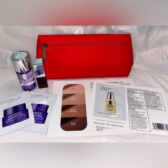 Clinique Skincare/Makeup Set Includes Pop Longwear Lipstick in Cola Pop - Picture 1 of 6